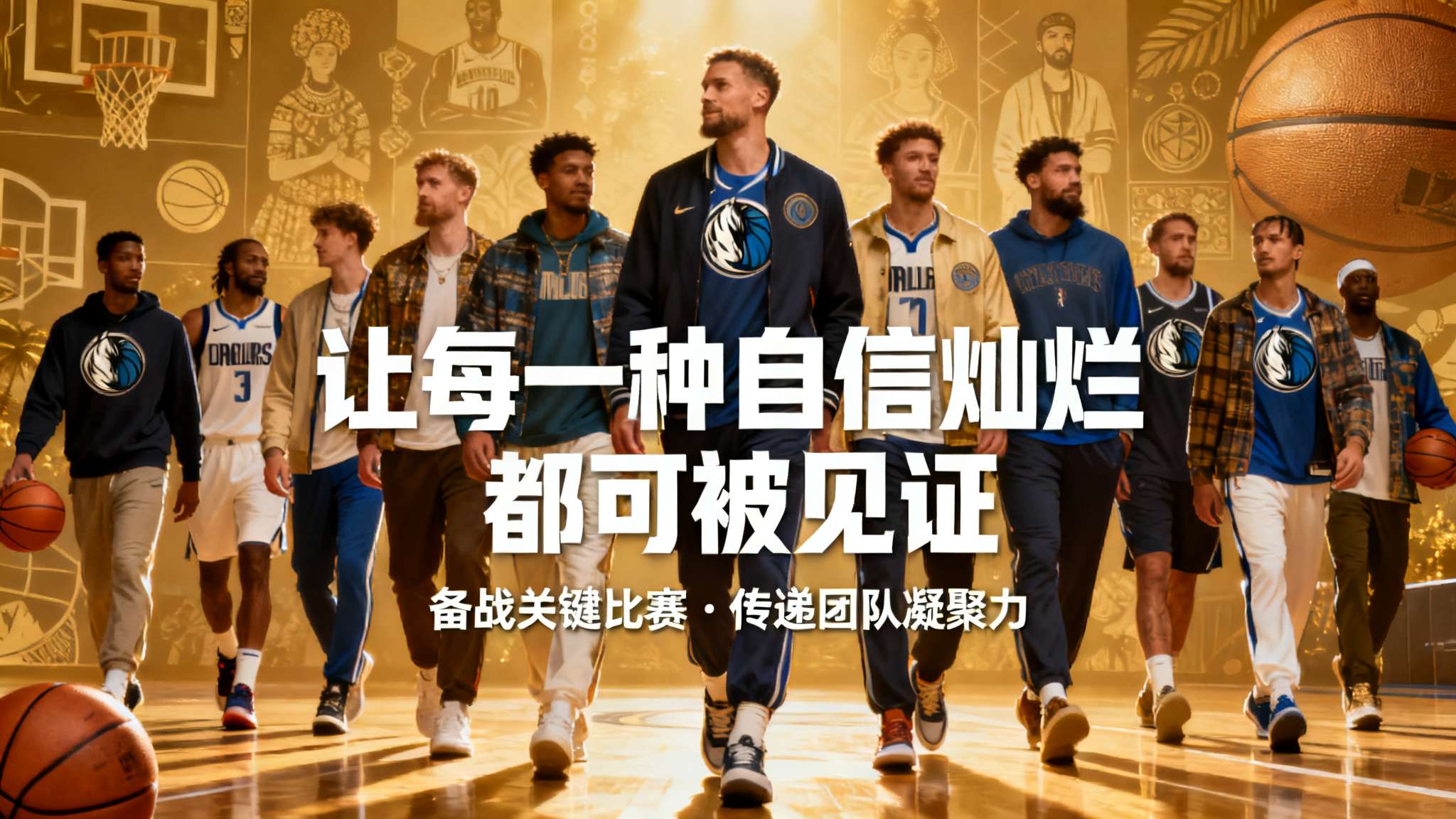 气质非凡！独行侠官媒晒众球员入场穿搭照：周五篮球大战